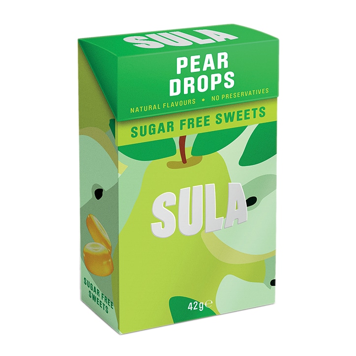 Sula Pear Drops Sugar Free Sweets 42g-1