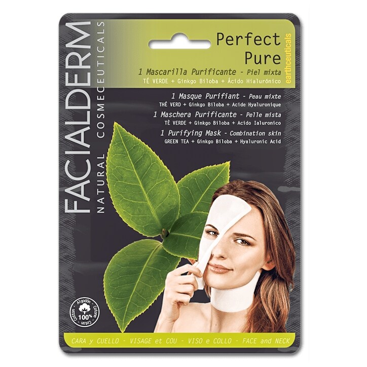 Facialderm Face & Neck Tissue Mask Green Tea 30ml-1
