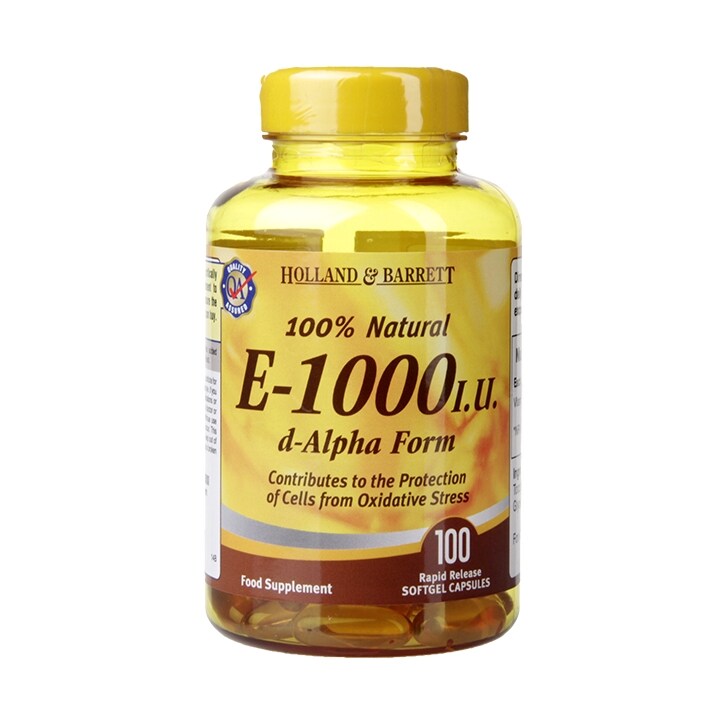 Holland & Barrett Vitamin E 100 Capsules 1000iu-1