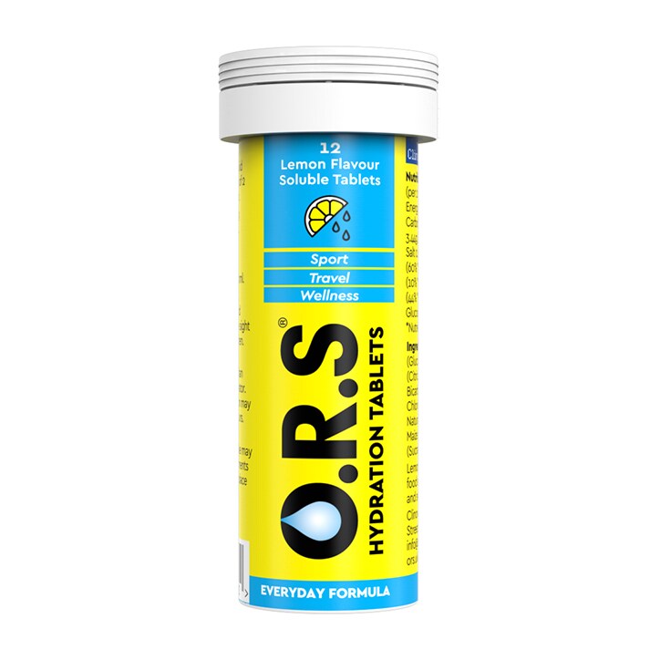 ORS Hydration Lemon 12 Soluble Tablets-1