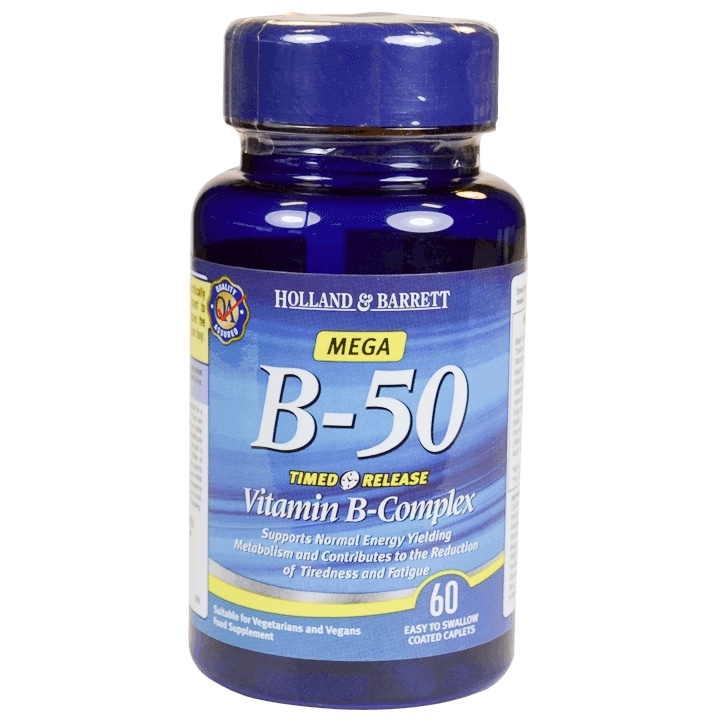 Holland & Barrett B50 Vitamin B Complex Timed Release Caplets-1