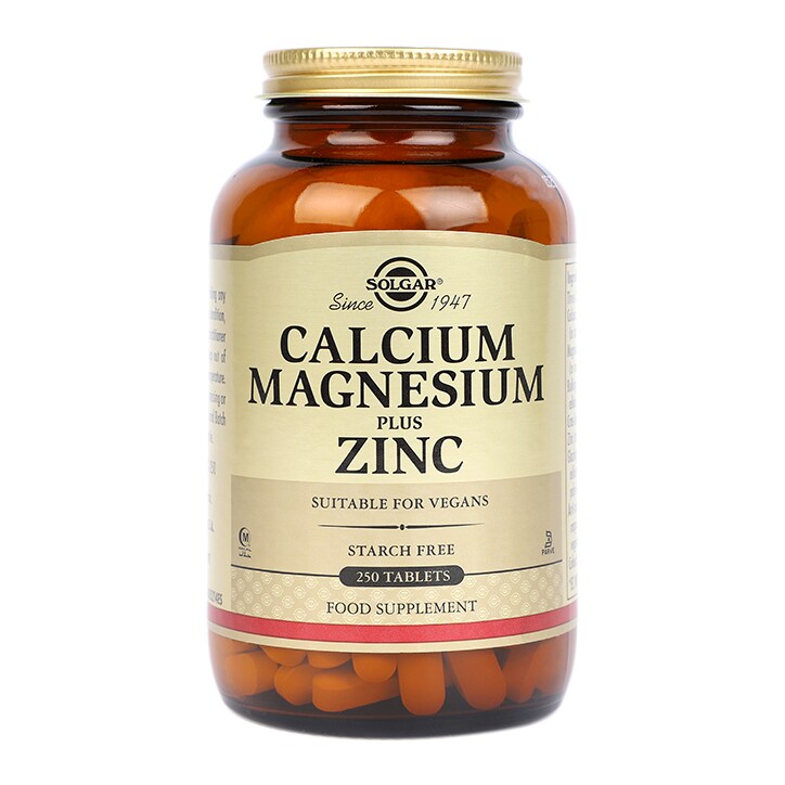 Solgar Calcium Magnesium plus Zinc 250 Tablets-1