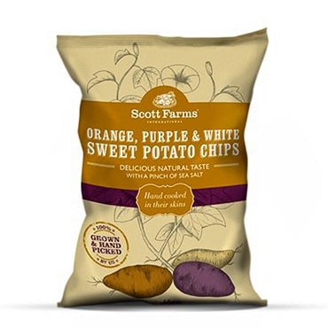 Scott Farms Orange, Purple & White Sweet Potato Chips 40g-1