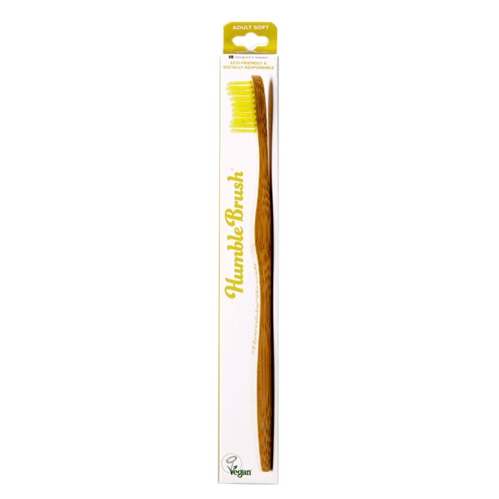 Humble Brush Adults Soft Bristle Toothbrush Yellow-1