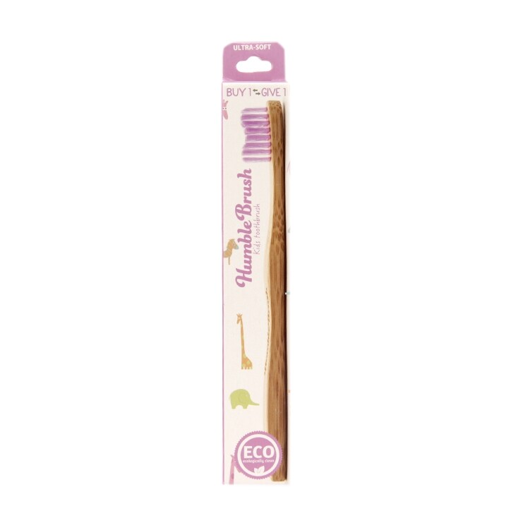 Humble Brush Kids Ultra Soft Bristle Toothbrush Purple-1