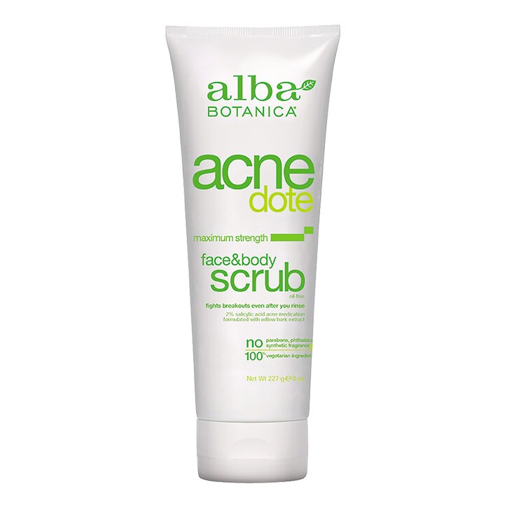 Alba Botanica Acne Face & Body Scrub 227g-1
