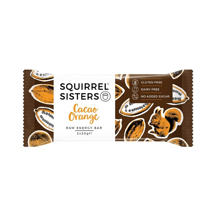 Squirrel Sisters Cacao Orange Raw Energy Bar 40g-1