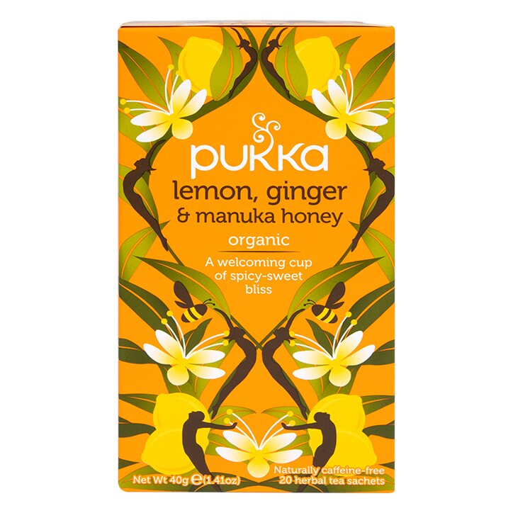 Pukka Organic Lemon, Ginger & Manuka Honey 20 Tea Bags-1