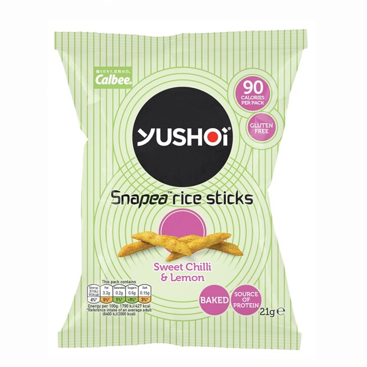 Yushoi Snapea Rice Sticks Sweet Chilli & Lemon 21g-1