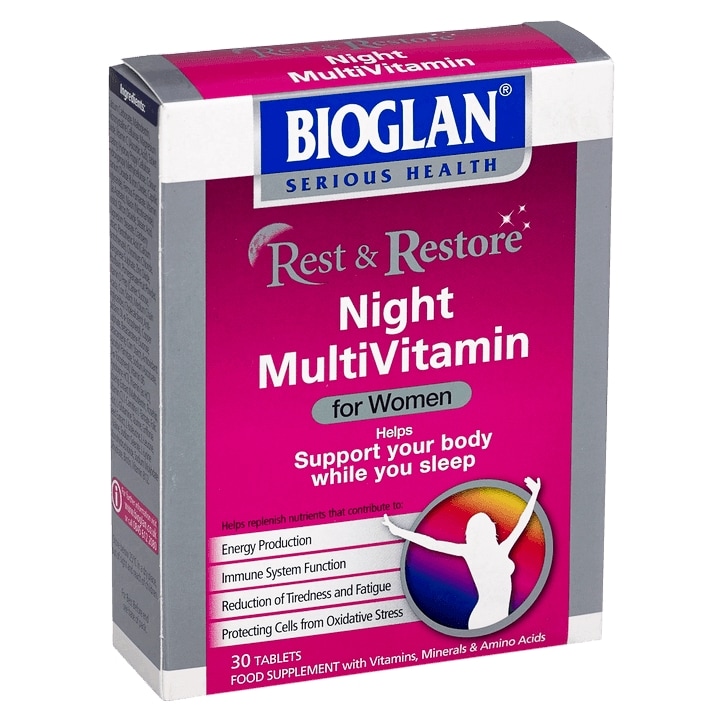 Bioglan Rest and Restore Night Multivitamin For Women Tablets-1