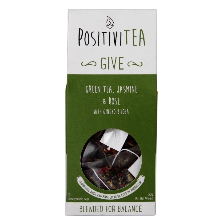 Positivitea Give Green Tea, Jasmine & Rose Tea 30g-1
