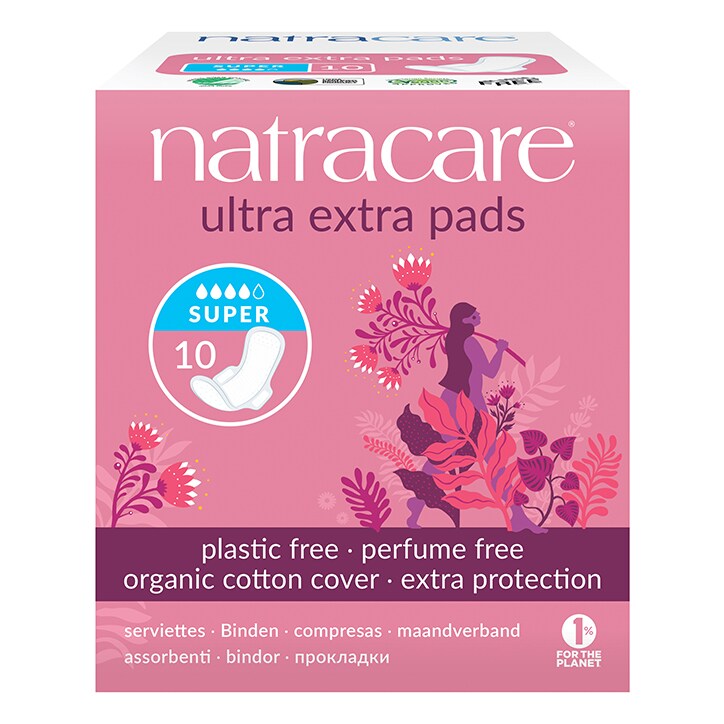 Natracare Natural Organic Ultra Extra Pads with Wings 10 Super-1