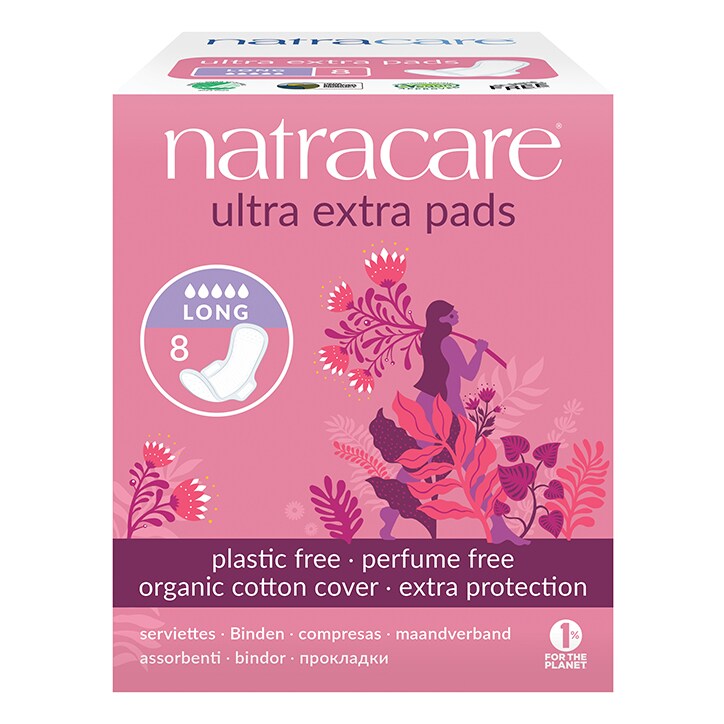 Natracare Natural Organic Ultra Extra Pads with Wings Long-1