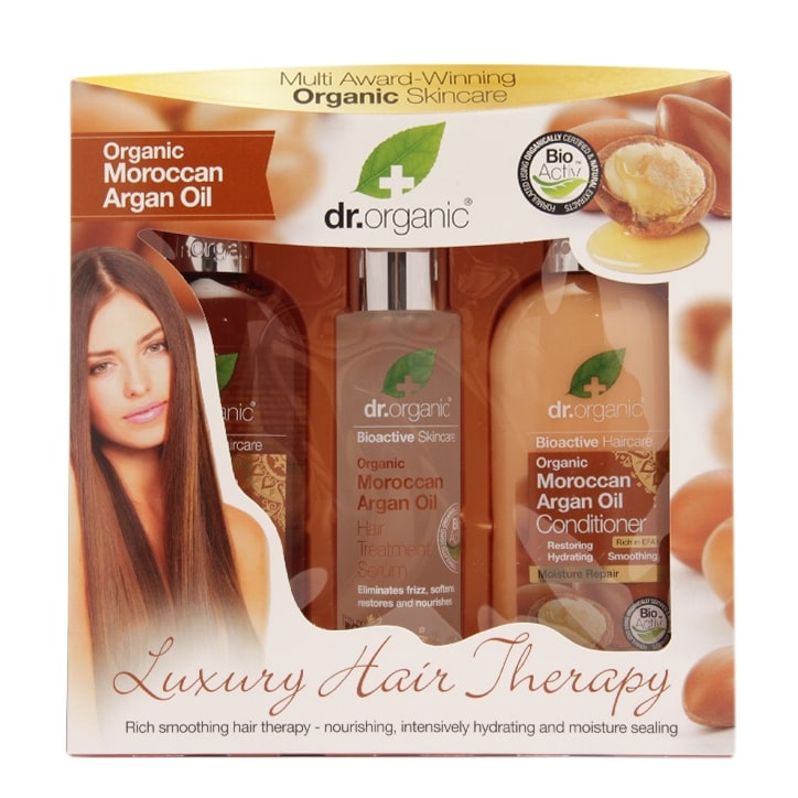 Dr Organic Moroccan Argan Oil Luxury Hair Therapy Gift Set-1