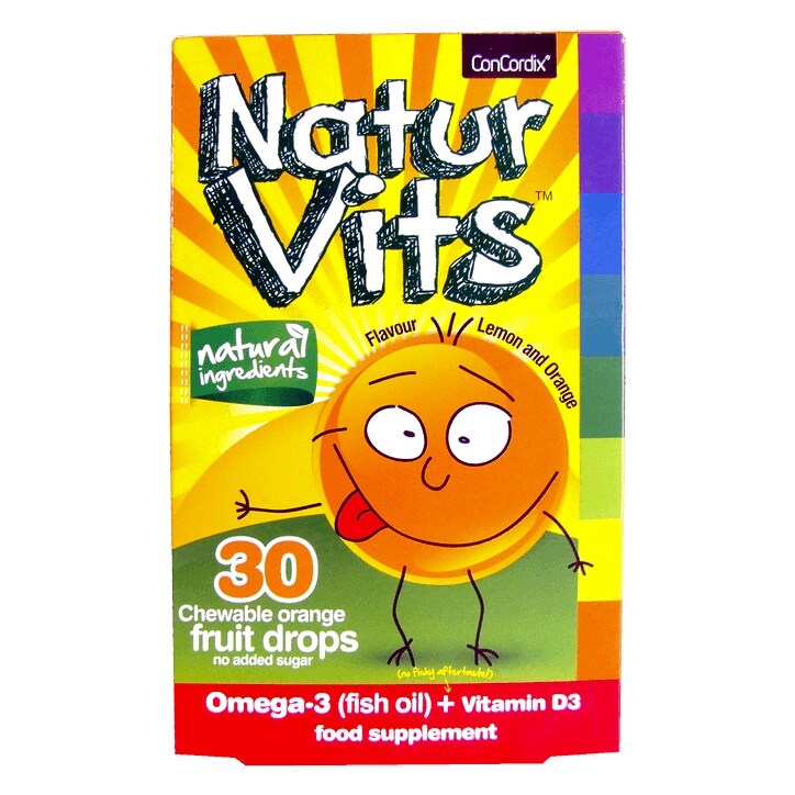 NaturVits Omega-3 + Vit D3 Kids Tablets-1