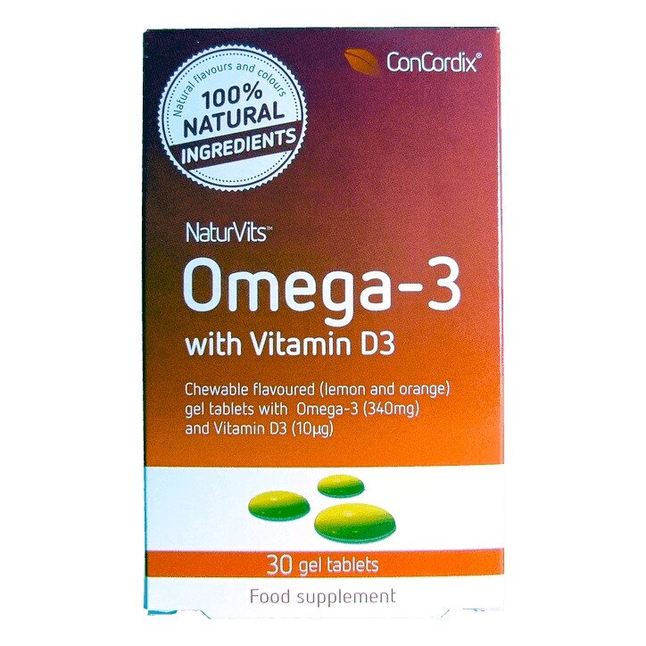 NaturVits Omega-3 + Vit D3 Adult Tablets-1