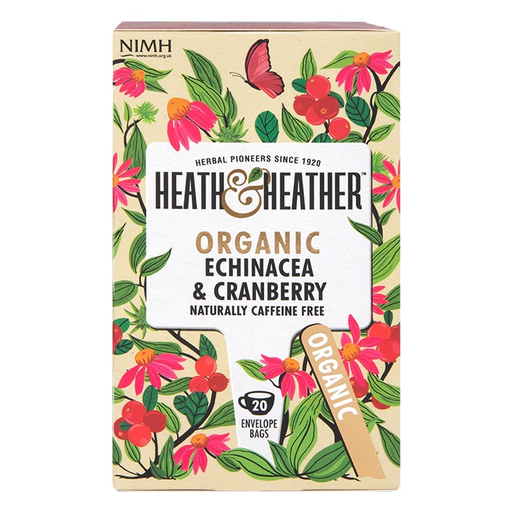 Heath & Heather Organic Echinacea & Cranberry 20 Tea Bags-1