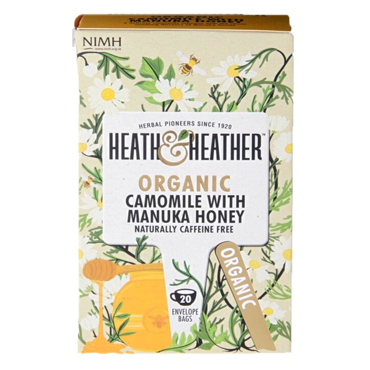 Heath & Heather Organic Camomile with Manuka Honey 20 Tea Bags-1