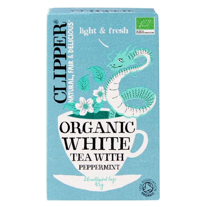 Clipper Organic White Tea With Natural Peppermint 20 Tea Bags-1