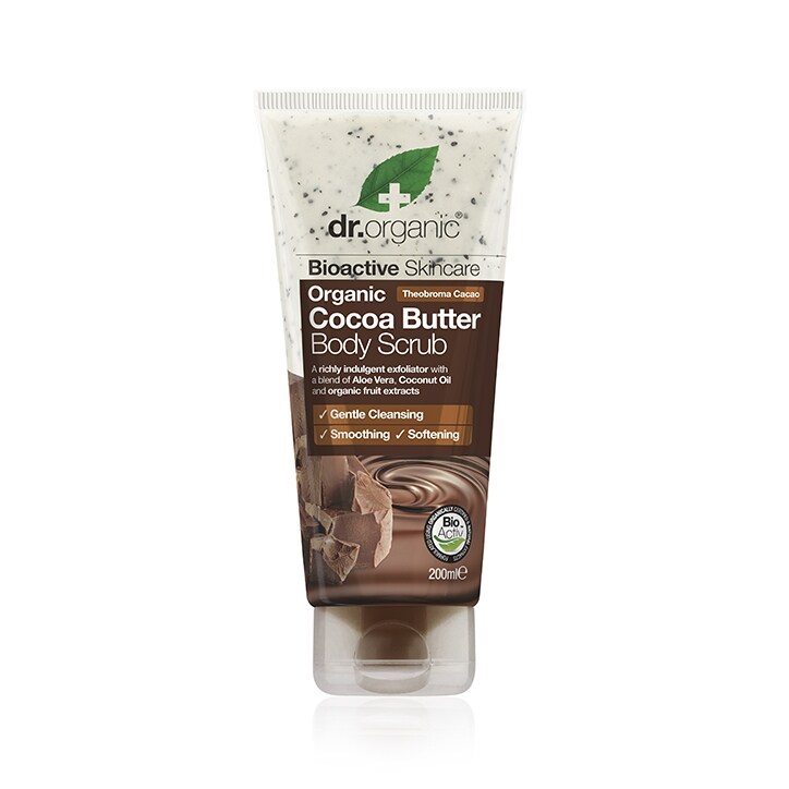 Dr Organic Cocoa Butter Body Scrub 200ml-1