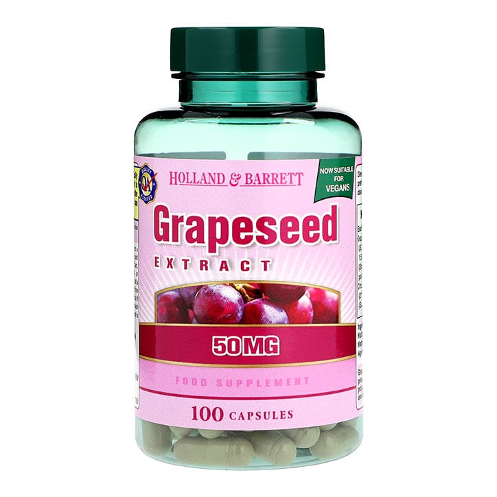 Holland & Barrett Grapeseed Extract 50mg 100 Capsules-1