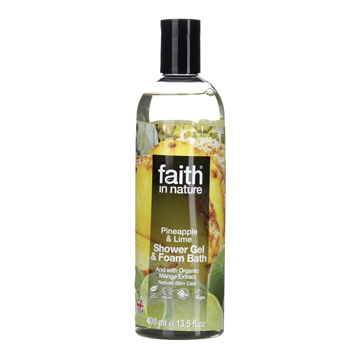 Faith In Nature Pineapple & Lime Shower Gel & Foam Bath 400ml-1