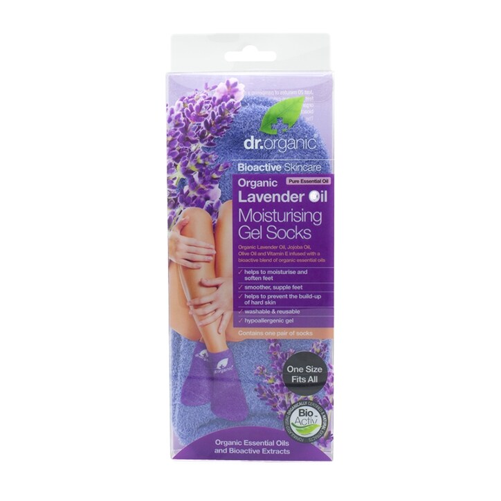 Dr Organic Lavender Oil Moisturising Gel Socks-1
