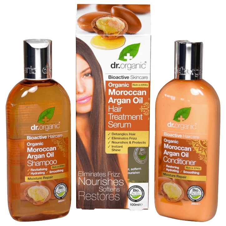 Dr Organic Moroccan  Argan Oil Hair Bundle-1
