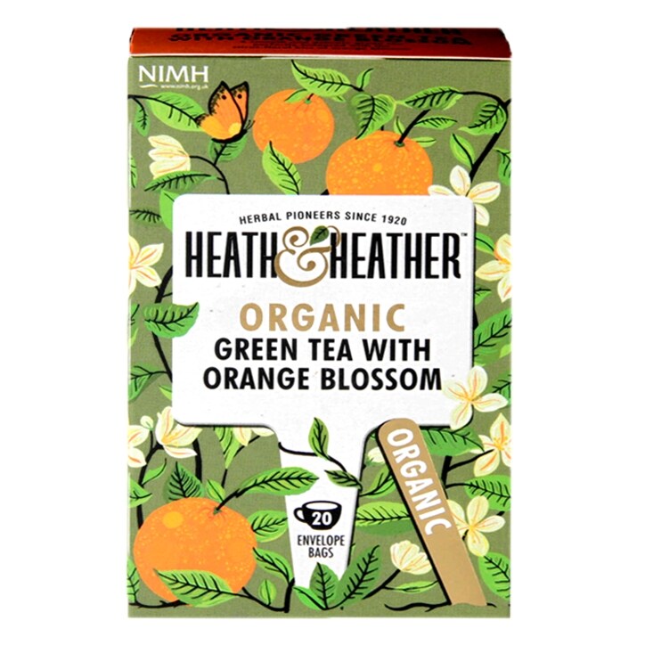 Heath & Heather Organic Green Tea with Orange Blossom 20 Tea Bags-1