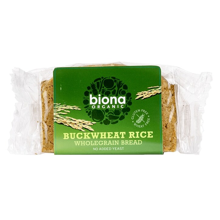 Biona Organic Gluten Free Wholegrain Buckwheat Rice Bread 250g-1