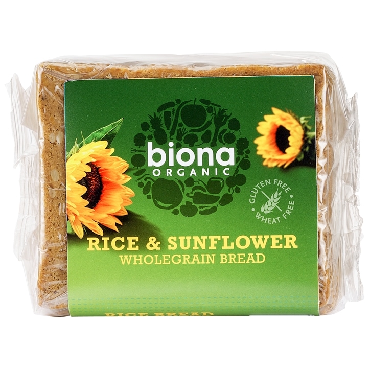 Biona Organic Gluten Free Wholegrain Rice & Sunflower Bread 500g-1