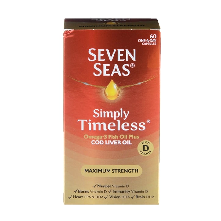 Seven Seas Pure Cod Liver Oil Extra High Strength 60 Capsules-1