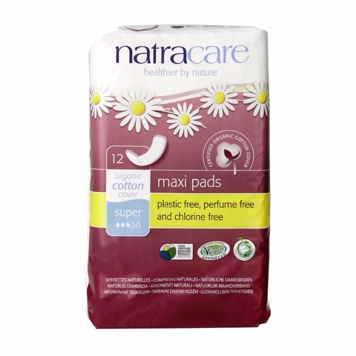 Natracare Natural Maxi Pads Super 12-1