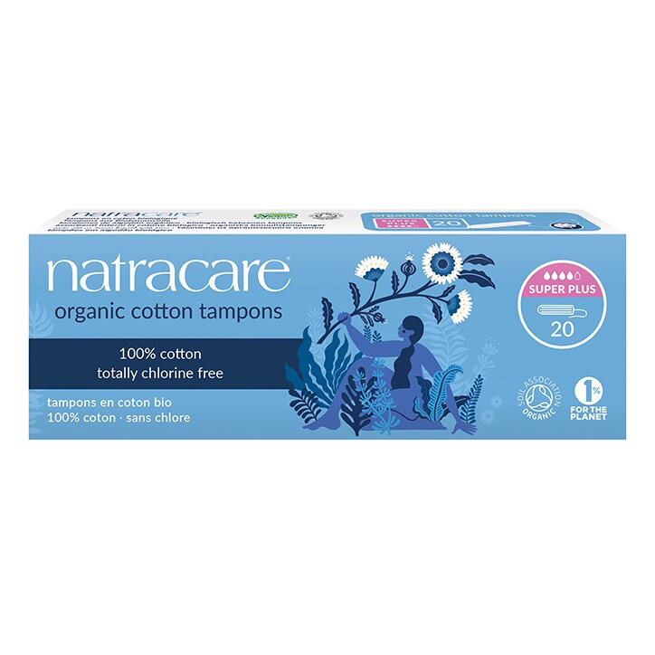 Natracare Natural Organic Cotton Tampons 20 Super Plus-1