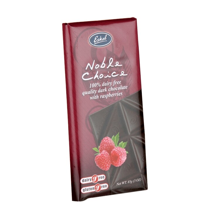 Noble Choice 100% Dairy Free Dark Chocolate with Raspberry 85g-1