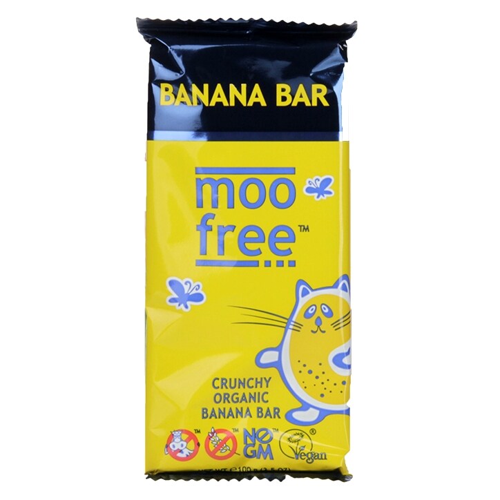 Moo Free Organic Bar Crunchy Banana 100g-1