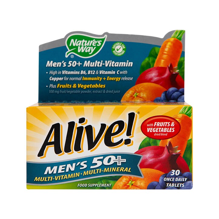 Nature's Way Alive! Men's 50+ Multi-Vitamin 30 Tablets-1