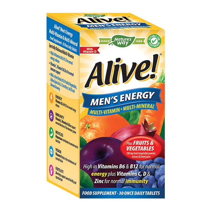 Nature's Way Alive! Men's Energy Multi-Vitamin 30 Tablets-1