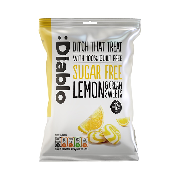 Diablo Sugar Free Lemon & Cream Sweets 75g-1
