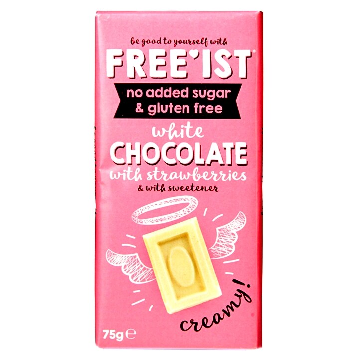 Free'ist No Added Sugar White Strawberry Chocolate 75g-1