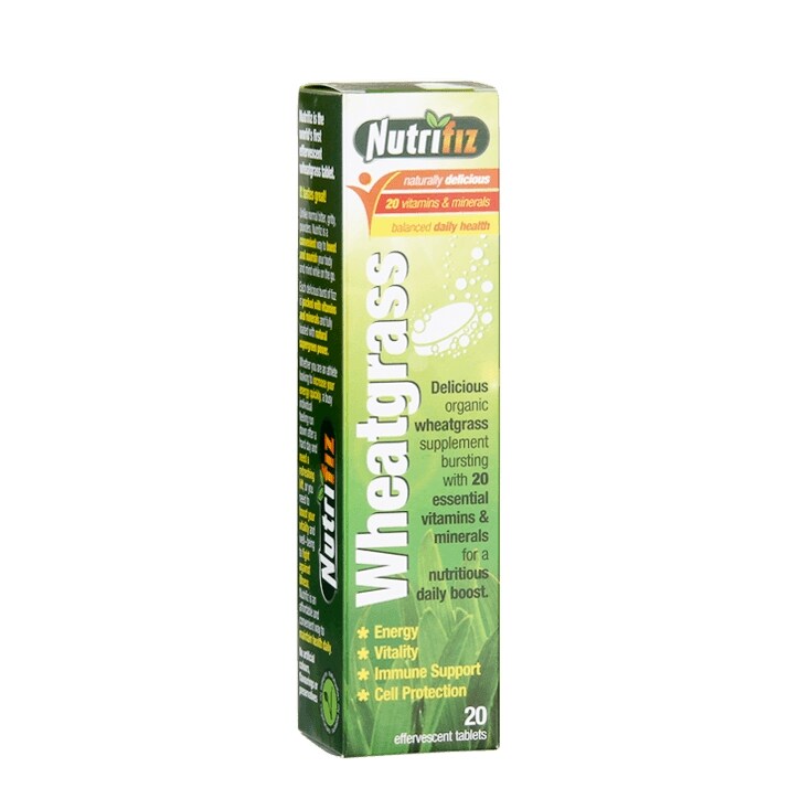 Nutrifiz Wheatgrass 20 Effervescent Tablets-1