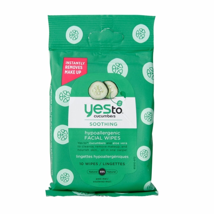 Yes To Cucumbers Soothing 10 Facial Wipes-1