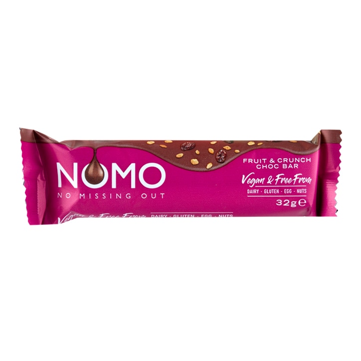 NOMO Vegan Fruit & Crunch Choc Bar 32g-1
