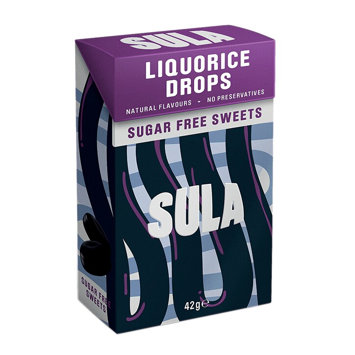 Sula Liquorice Sugar Free Sweets 42g-1