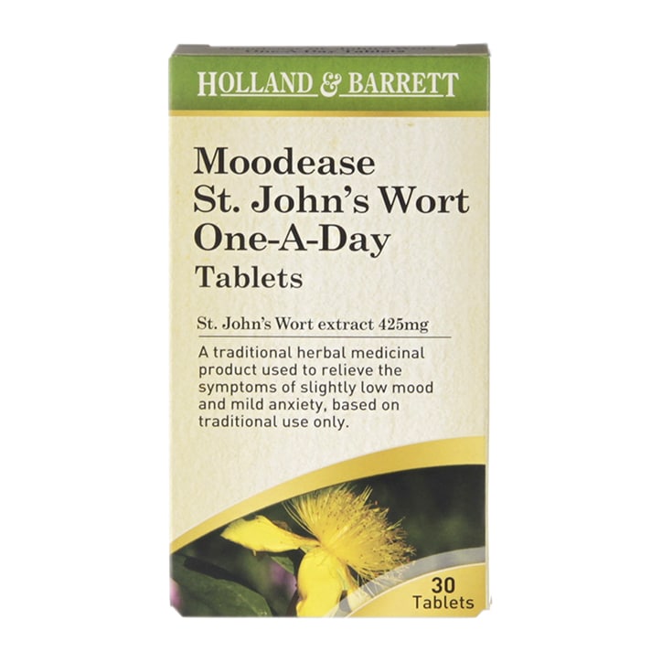 Holland & Barrett Moodease St. John's Wort One-A-Day 30 Tablets 425mg-1