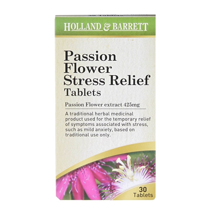 Holland & Barrett Stress Relief Passionflower 30 Tablets 425mg-1