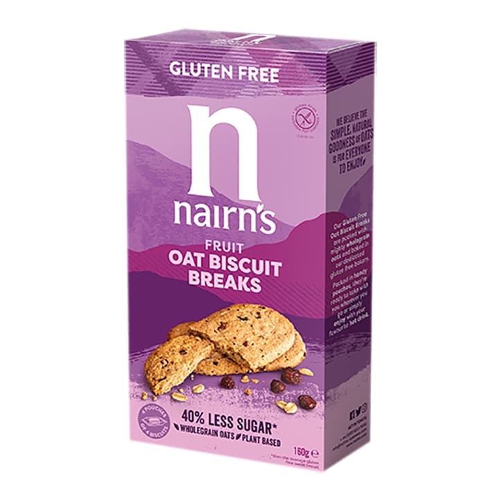 Nairn's Gluten Free Fruit Oat Biscuit Breaks 160g-1