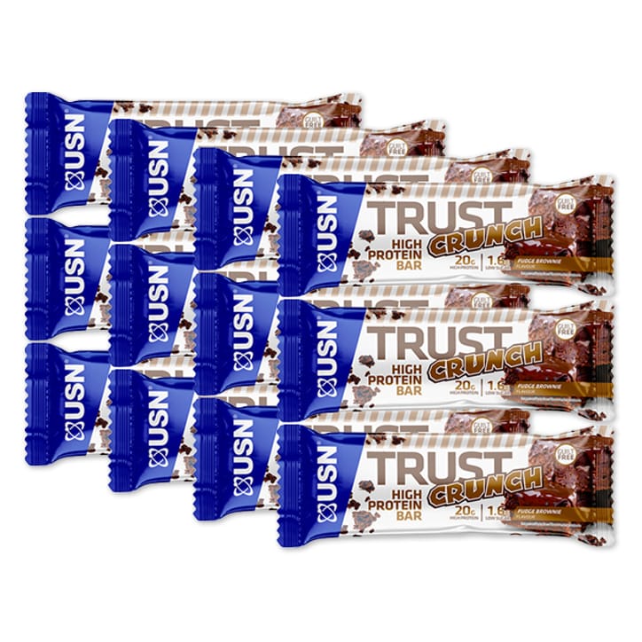 USN Trust Crunch Protein Bar Fudge Brownie 12x60g-1