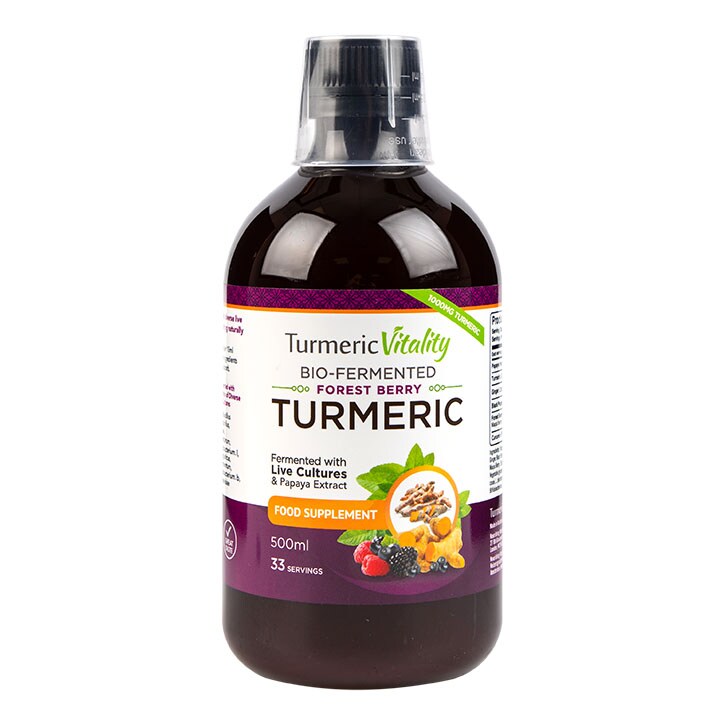 Turmeric Vitality Bio-Fermented Turmeric Liquid Forest Berry Flavour 500ml-1