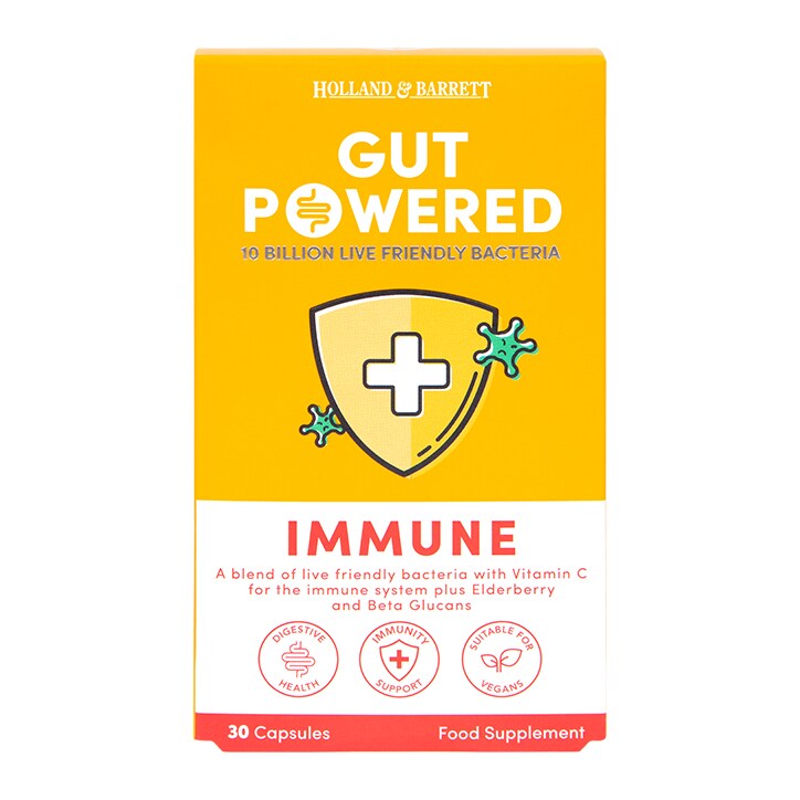 Holland & Barrett Gut Powered Immune Support 30 Capsules-1